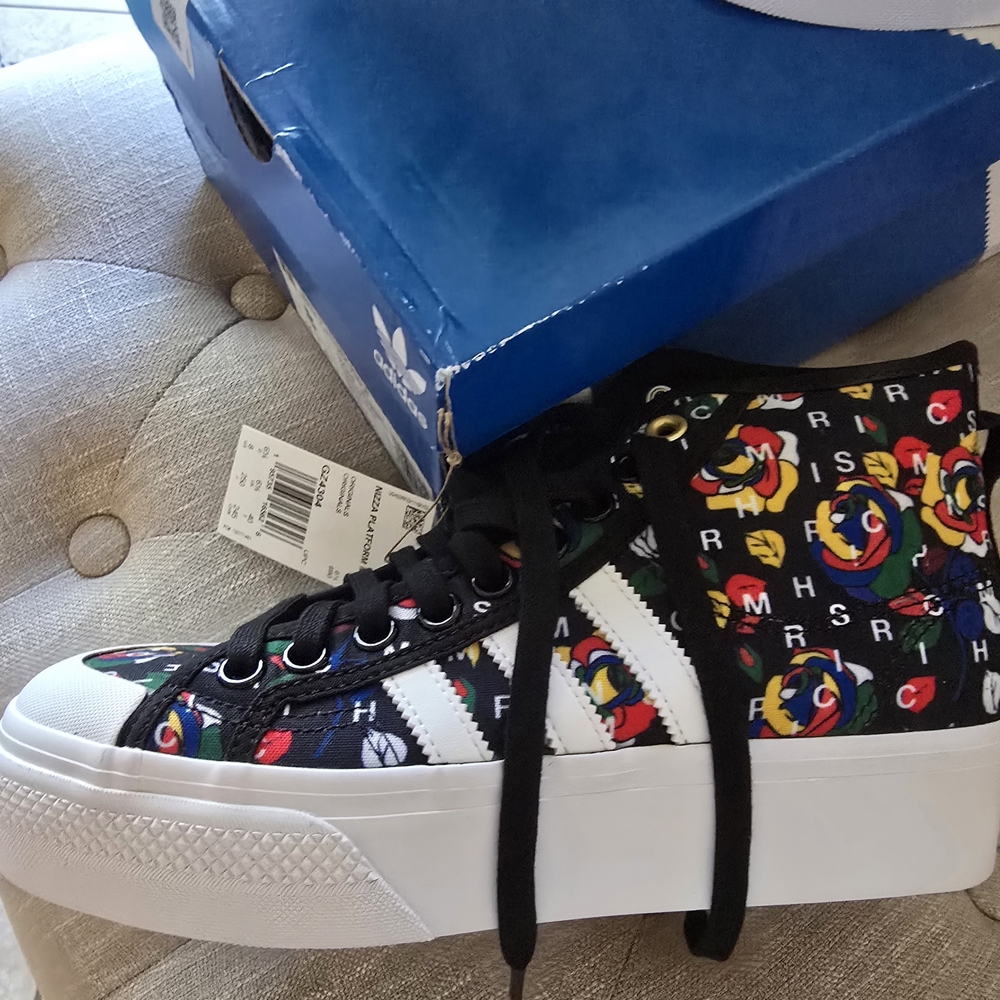 Adidas Nizza "Thebe Magugu" Limited Edition Colorful Platform Sneakers, Sz:8 NWT